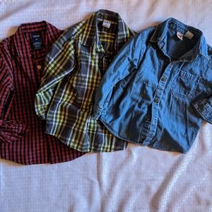 Three Long Sleeve Button Downs Size 4t